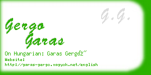 gergo garas business card